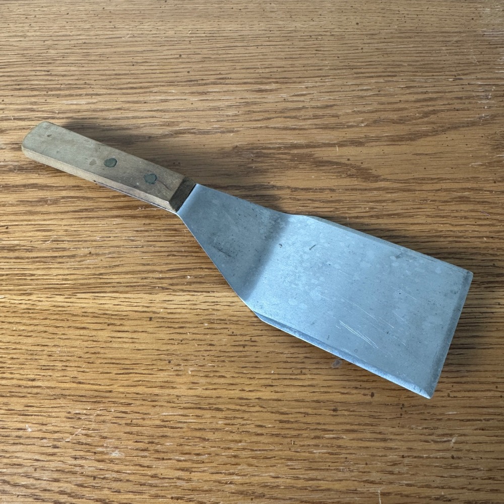 Regal Japan Vintage Spatula Stainless Steel Wood Handle Griddle Scraper